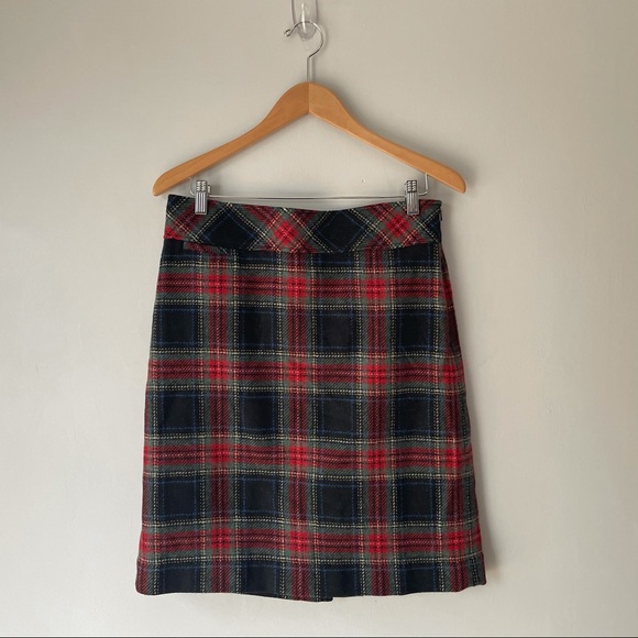 L.L. Bean Dresses & Skirts - LL Bean 10 Plaid Red Tartan Skirt Lined Wool